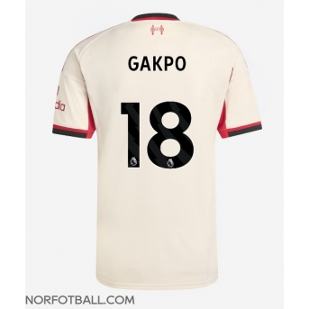 Billige Fotballdrakt Liverpool Cody Gakpo #18 Replika Bortedrakt 2025-26 Kortermet